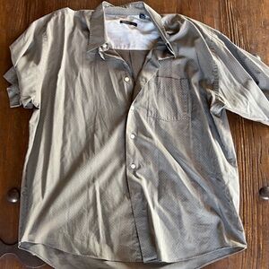 Van Heusen Men's Casual Gray Button Down Shirt